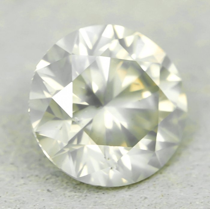 1 pcs Diamant  (Naturfarvet)  - 2.22 ct - Fancy light Gullig Grå - SI2 - Gem Report Antwerp (GRA)