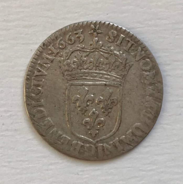 Frankrig. Ludvig 14. (1643-1715). 1/12 Écu 1663 I