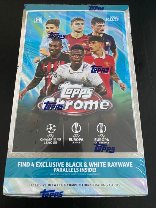 2022/23 Topps Chrome UCC 16 packs per box, 4 cards per pack - 1 Sealed box - Næsten så god som ny (NM)