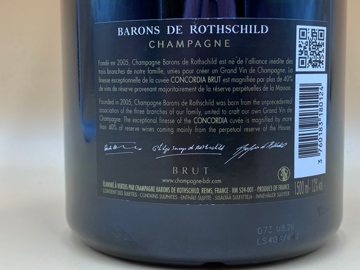 Barons de Rothschild, Concordia - Champagne Brut - 1 Magnum (1,5 L)