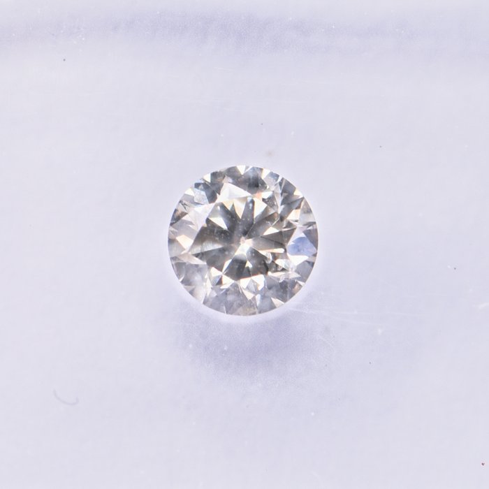 Ingen mindstepris - 1 pcs Diamant  (Naturfarvet)  - 0.30 ct - Rund - Fancy light Grålig Brun - SI2 - International Gemological Institute (IGI)