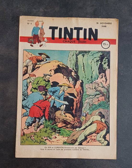 Tintin - Journal Tintin édition Française . Couverture Jacobs + Le Rallic + Cuvelier + Husy - 8 Tal - Første udgave - 1948/1949