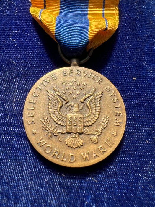 Förenta staterna - Medalje - US WW2 Selective Service Medal in original box - Military Draft Achievements - 1945