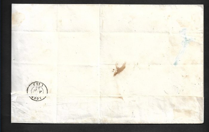 Frankrig 1853 - Paire de N°9a bistre-brun sur lettre. Signé kalve. Cote 3200 €