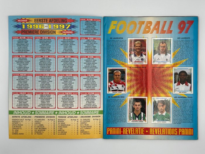 Panini - Football 97 Belgium - 1 Complete Album