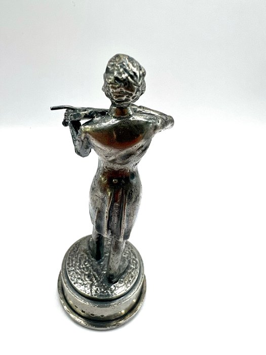 Miniature figurine - Violist op voet (groot model) - .925 sølv