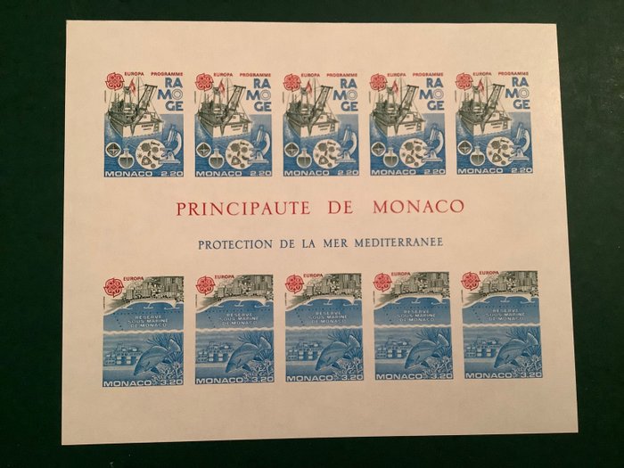 Monaco  - Imperforer Europa CEPT-blok - Yvert blok 34a