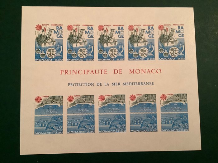 Monaco  - Imperforer Europa CEPT-blok - Yvert blok 34a