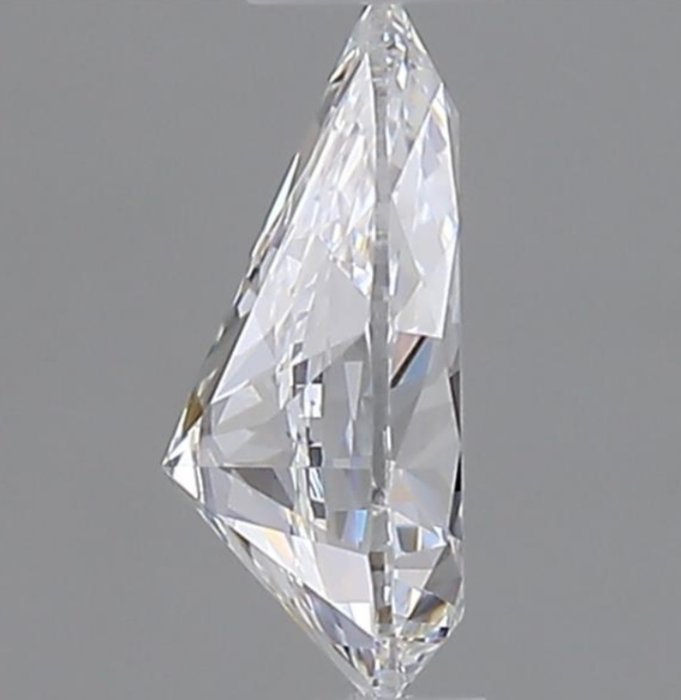 1 pcs Diamant  (Natur)  - 0.60 ct - Pære - D (farveløs) - VVS2 - Gemological Institute of America (GIA) - Eks Ex