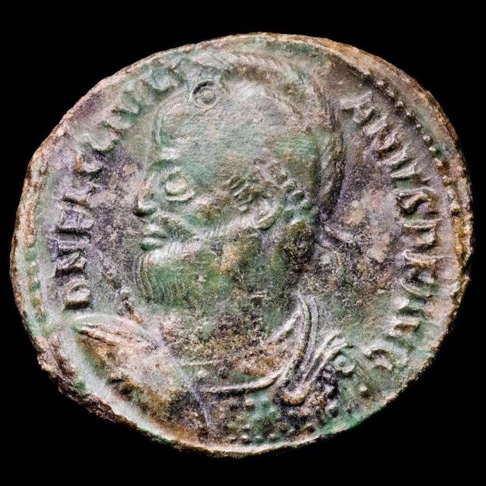 Romarriket. Julian II Apostata (AD 360-363). Follis Minted in Thessalonica. VOT X MVLT XX / (palm)TESA(palm)  (Ingen mindstepris)