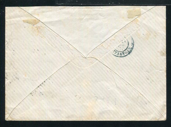 Frankrig 1871 - Sjælden lettre de Constantinople pour Paris ( 1871 ) med nr. 49 - Cachet GC 5083