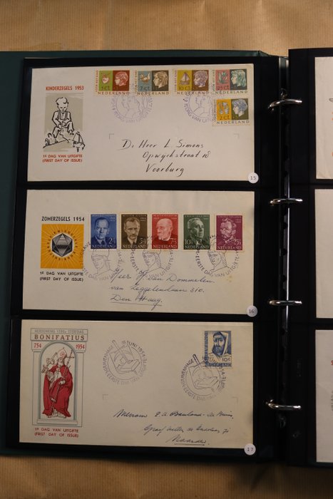 Holland 1950 - Komplet samling af FDC'er i 3 Leuchtturm PSIII albums - NVPH E7-399