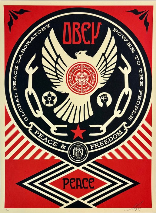 Shepard Fairey (OBEY) (1970) - Peace  Freedom