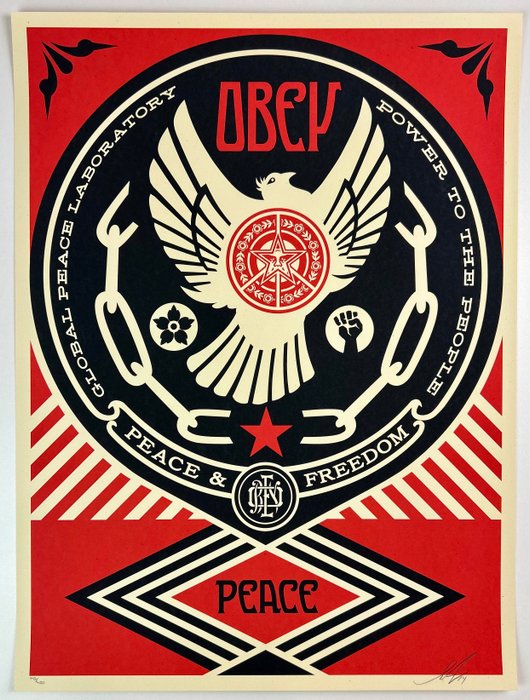 Shepard Fairey (OBEY) (1970) - Peace  Freedom