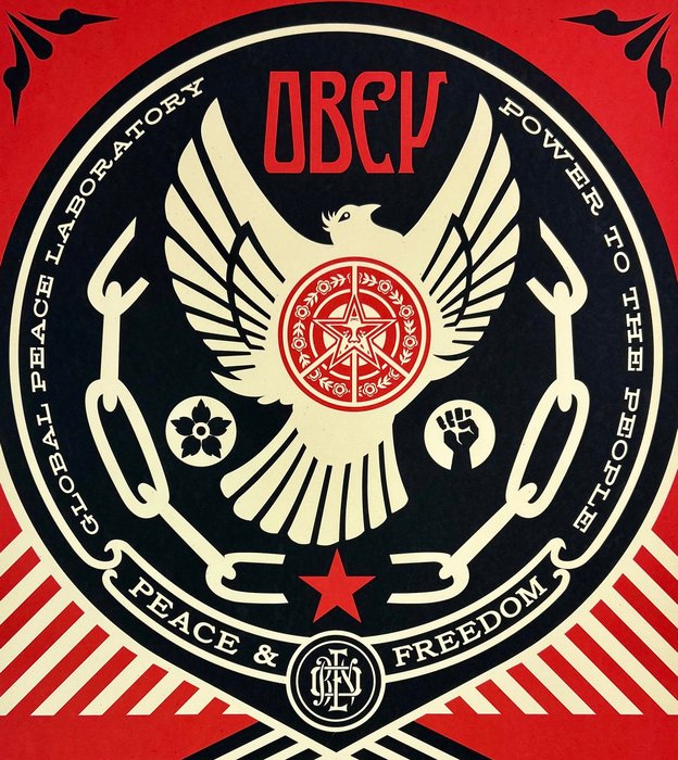 Shepard Fairey (OBEY) (1970) - Peace  Freedom