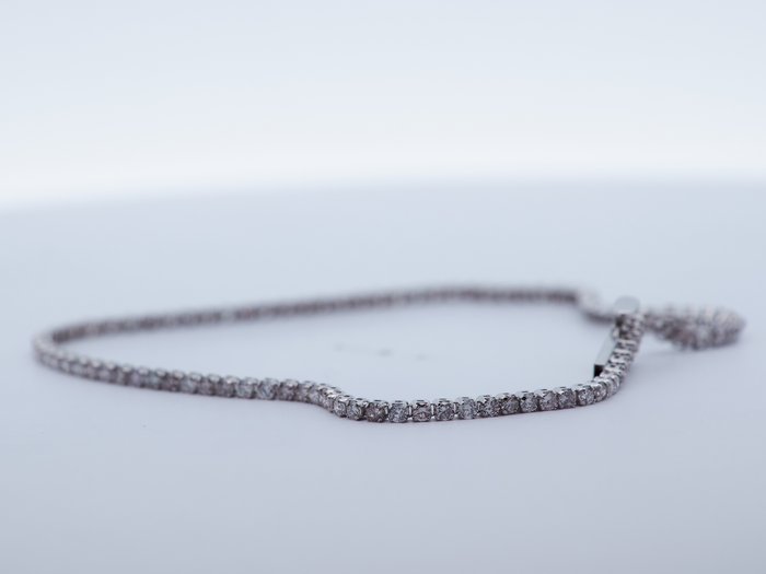 Ingen mindstepris - Other brand - Armbånd 18 kt. -  1.50ct. tw. Diamant (Naturfarvet)