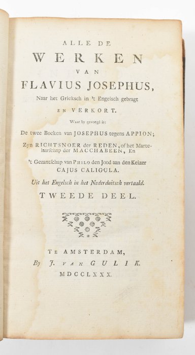 Flavius Josephus - Alle de werken - 1780