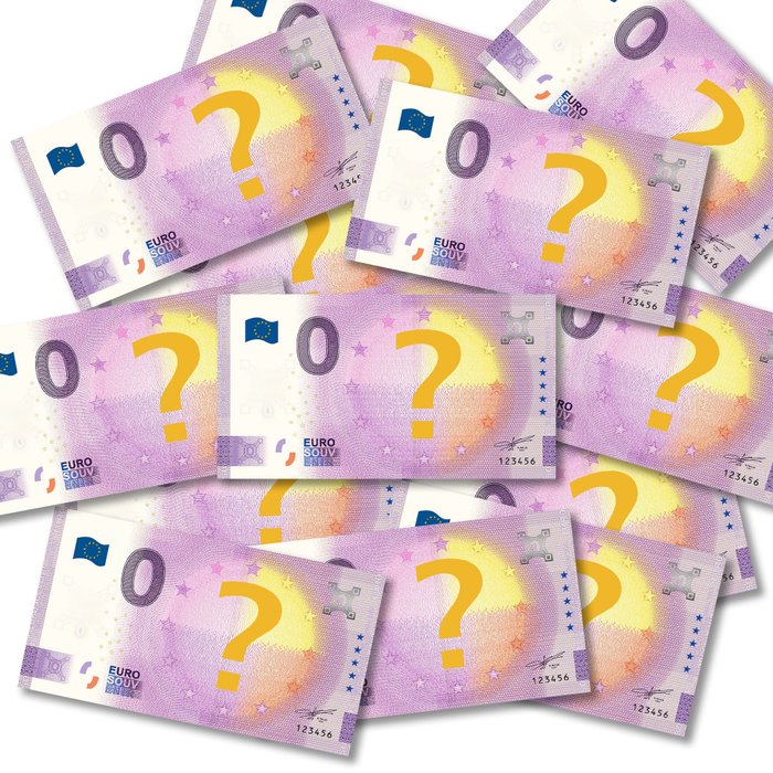 Verden 0 Euro biljetten verrassingspakket (20 biljetten)  (Ingen mindstepris)