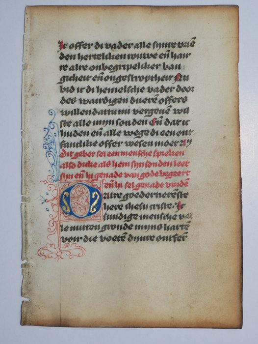 Manuscript - Illuminated Book of Hours page from Delft - 1440