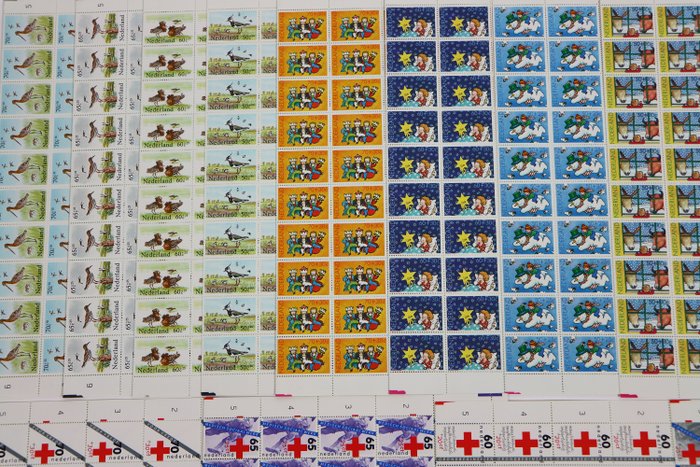 Holland  - Samling af komplette ark - NVPH 1289-1292, 1295-1298, 1301-1304