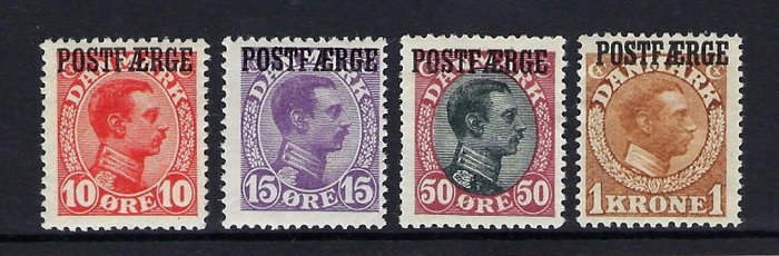 Danmark 1919/2 - Christian X sæt POSTFAERGE - Nº 1/4