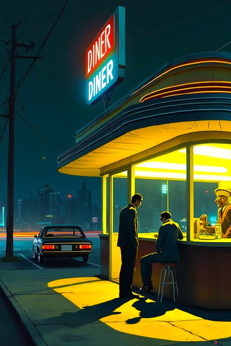 RINGER - Hommage à Hopper "Nighthawks" #6 (XXL)