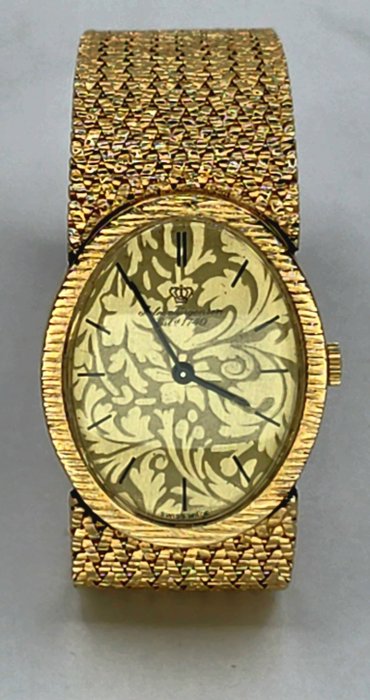 Jules Jürgensen - 14Kt Schmuckuhr - 14 K Goldband - Prunkziffernblatt - Kal. ETA 2512 - Unisex - Schweiz omkring 1970