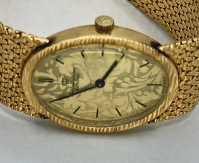 Jules Jürgensen - 14Kt Schmuckuhr - 14 K Goldband - Prunkziffernblatt - Kal. ETA 2512 - Unisex - Schweiz omkring 1970