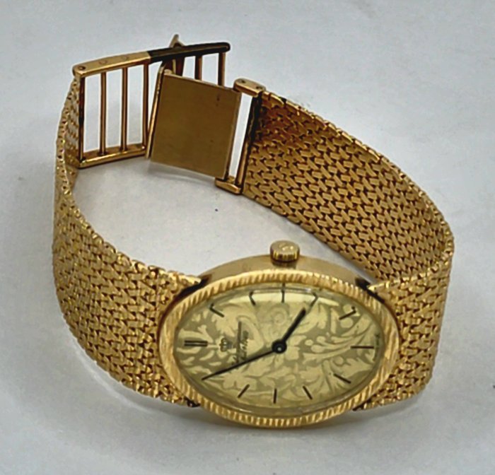 Jules Jürgensen - 14Kt Schmuckuhr - 14 K Goldband - Prunkziffernblatt - Kal. ETA 2512 - Unisex - Schweiz omkring 1970