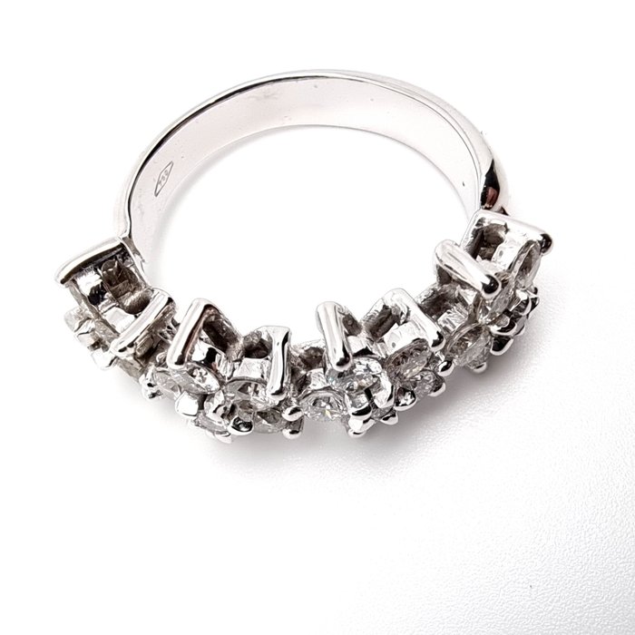 Ring - 18 kraat Hvidguld -  1.50ct. tw. Diamant (Natur)