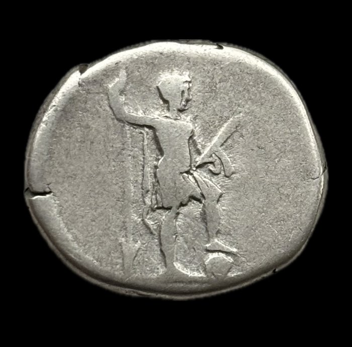 Romarriket Antoninus Pius (138-161 Denarius Rome - Antonin vêtu militairement debout à droite