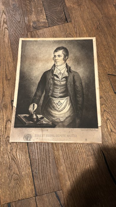 Charles Ewart - 1850 Etching Robert Burns Deputy Master