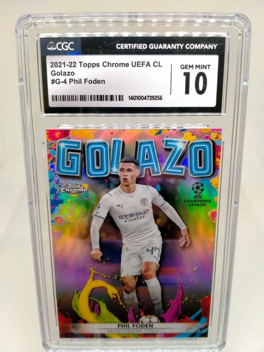 2021/22 - Topps - Chrome UCL - Phil Foden - #G-4 Golazo - 1 Graded card - CGC 10