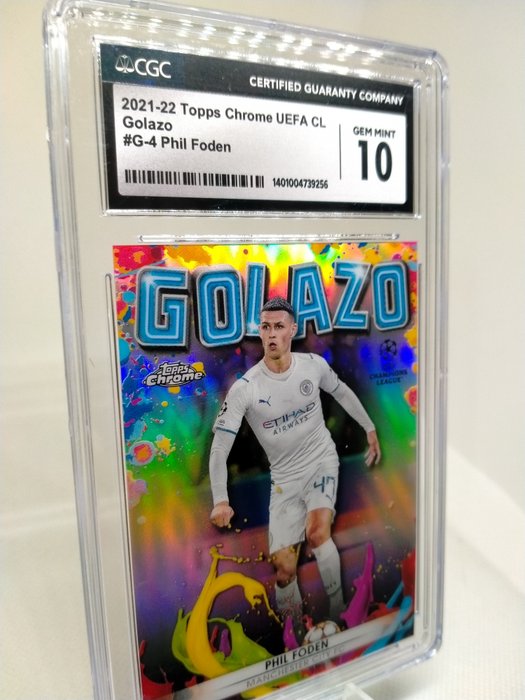 2021/22 - Topps - Chrome UCL - Phil Foden - #G-4 Golazo - 1 Graded card - CGC 10