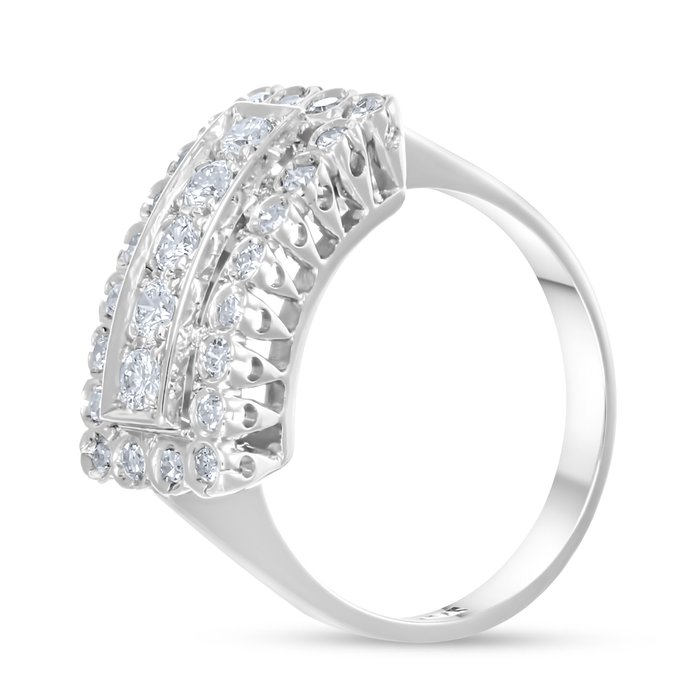 Ring - 18 kraat Hvidguld -  0.64ct. tw. Diamant (Natur)