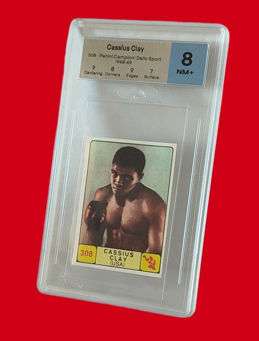 1968/69 Panini Campioni dello Sport Cassius Clay #308 MTG 8 Graded card