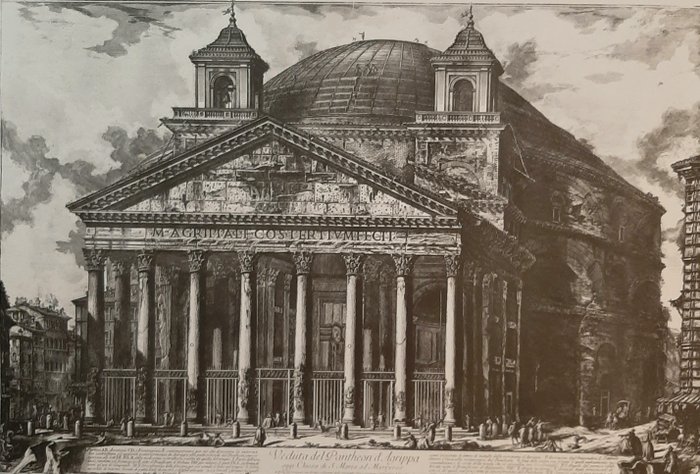 Giovanni Battista Piranesi (1720-1778) , after - Veduta del Pantheon d'Agrippa oggi Chiesa di S. Maria ad Martyres