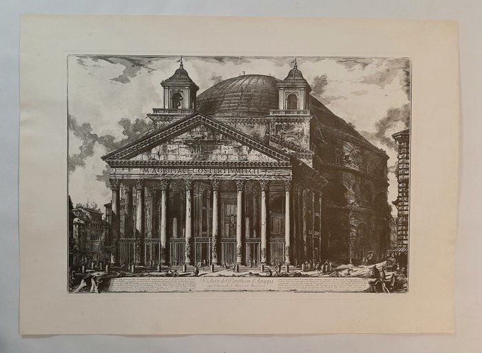 Giovanni Battista Piranesi (1720-1778) , after - Veduta del Pantheon d'Agrippa oggi Chiesa di S. Maria ad Martyres