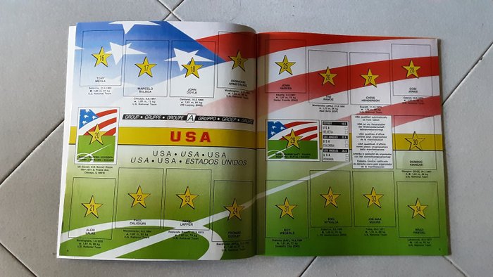 Panini - USA 94 World Cup, Edizione Seca Belgio - 1 Empty Album