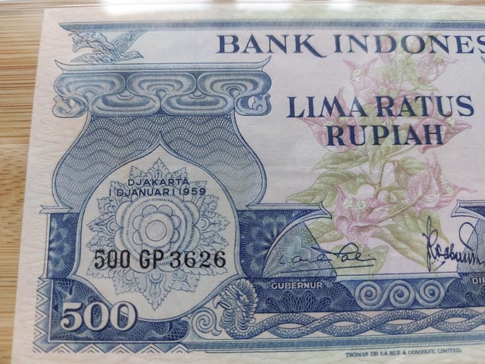 Indonesien. - 500 Rupiah 1952 - Pick 70  (Ingen mindstepris)