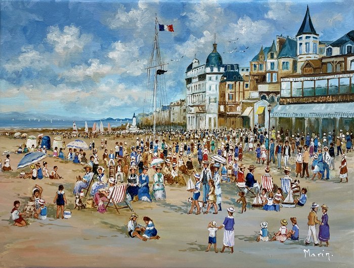 Gérald Marin (1975) - Cabourg - Dimanche sur la Plage - Grand Hotel