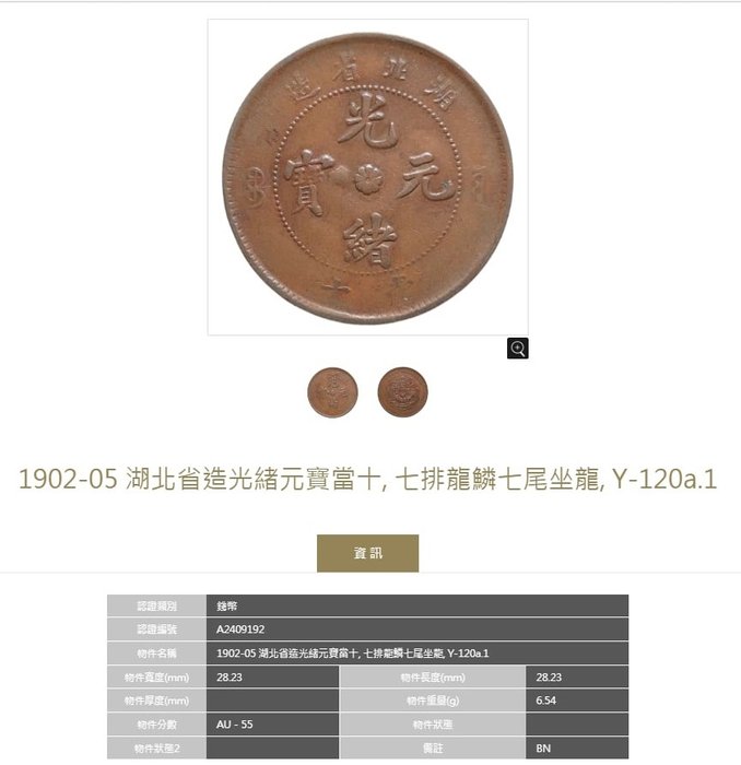 Kina, Qing-dynastiet. Hupeh Guangxu. 10 Cash 1902~1905 (2 coins )  (Ingen mindstepris)