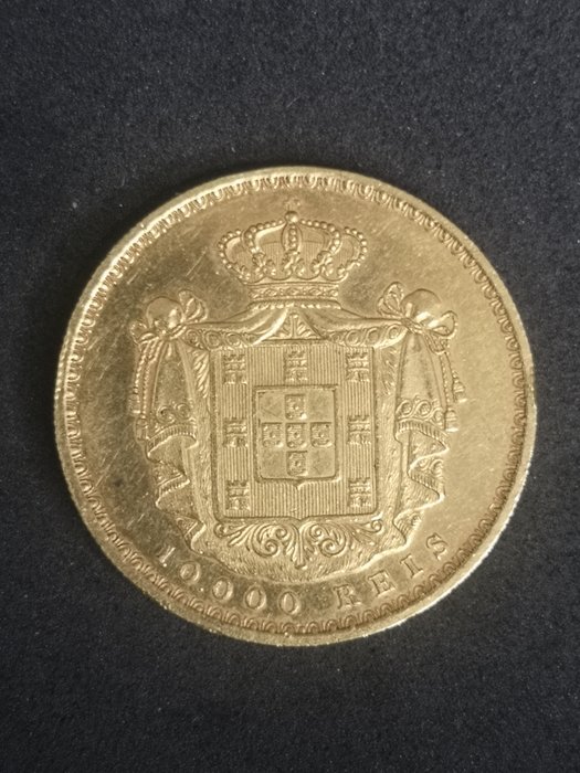 Portugal 10000 Reis 1888 gold 916 Luiz I Coin