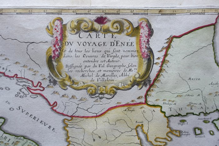 Italien - Grækenland; P. Mortier en P. Duval - Carte Du Voyage D'Enée (...) - ca. 1705