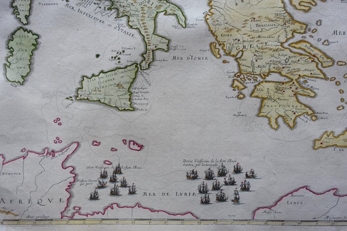 Italien - Grækenland; P. Mortier en P. Duval - Carte Du Voyage D'Enée (...) - ca. 1705