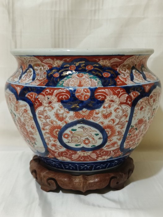 Vase - Porcelæn - Japan - Meiji-perioden (1868-1912) - Shishi-Imari hunde (XIX)  (Ingen mindstepris)