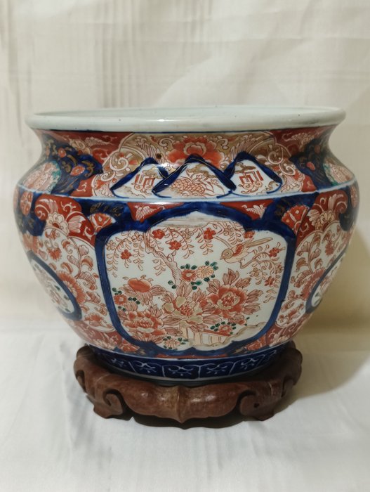 Vase - Porcelæn - Japan - Meiji-perioden (1868-1912) - Shishi-Imari hunde (XIX)  (Ingen mindstepris)