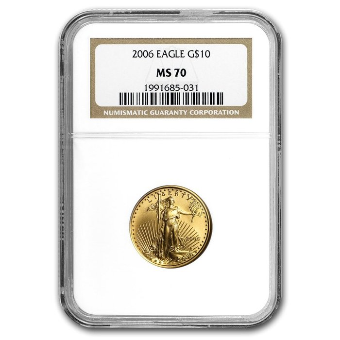 Förenta staterna. 2006 1/4 oz $10 USD American Gold Eagle NGC MS-70