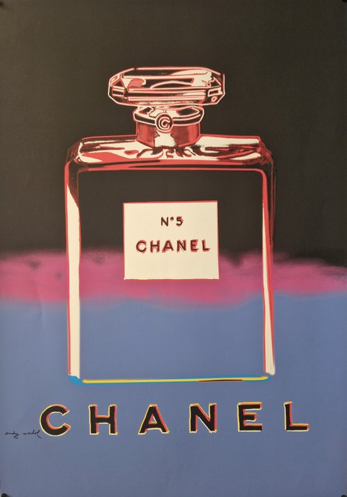 Andy Warhol (after) - Chanel N°5 - Nero/Viola - 1990‹erne