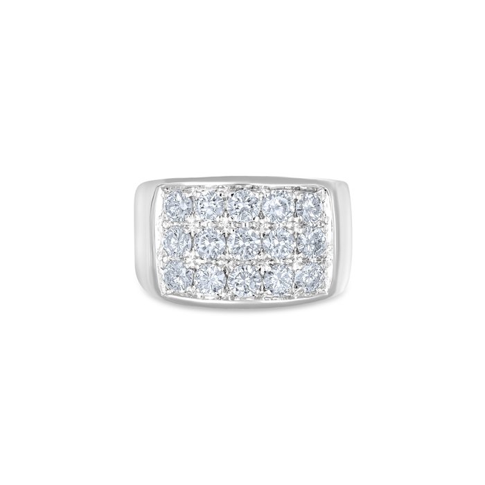 Ring - 18 kraat Hvidguld -  1.60ct. tw. Diamant (Natur)